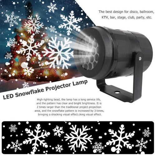 Christmas Snowflake LED Projector Lights Festival Holiday Home Party Decor Night Lamp Snow Projector Light Christmas Decoration